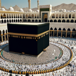Image Prompt 1: Historical Hajj Route and Environmental Footprint**